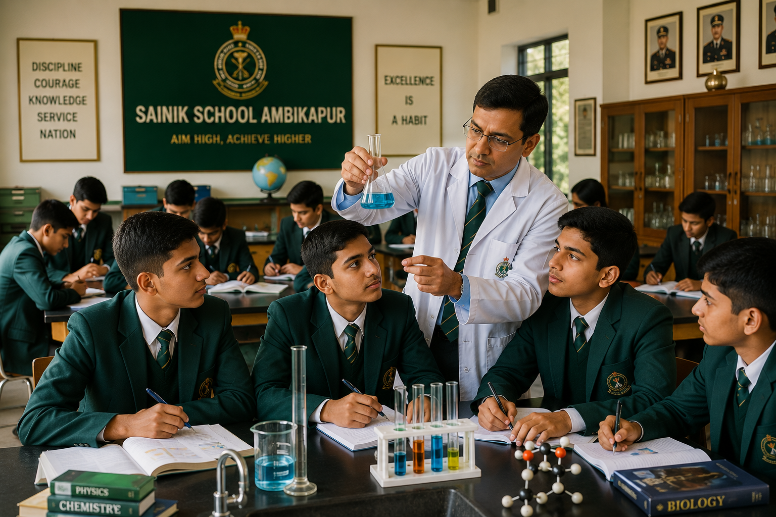 Academic classroom at Sainik School Ambikapur
