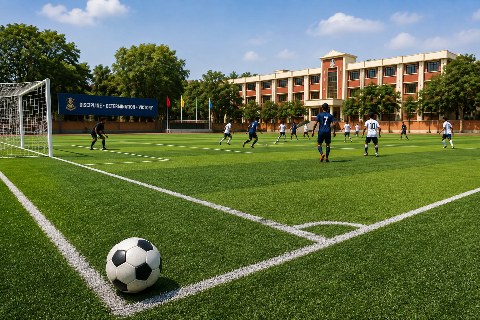 Football training at Sainik School Ambikapur