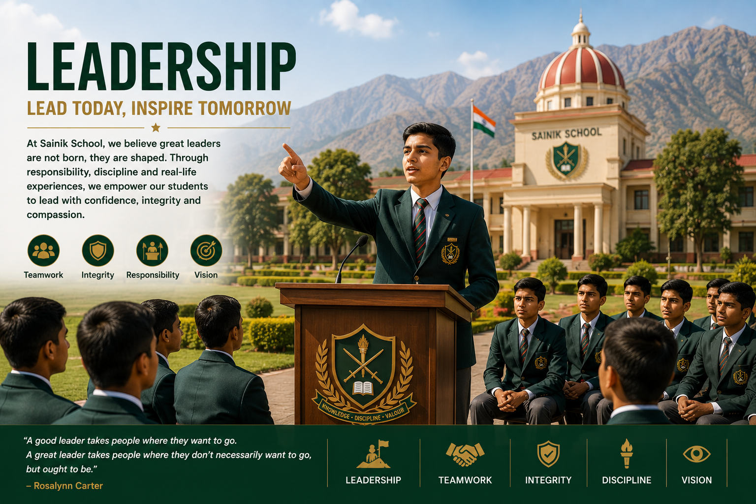 Leadership development at Sainik School Ambikapur