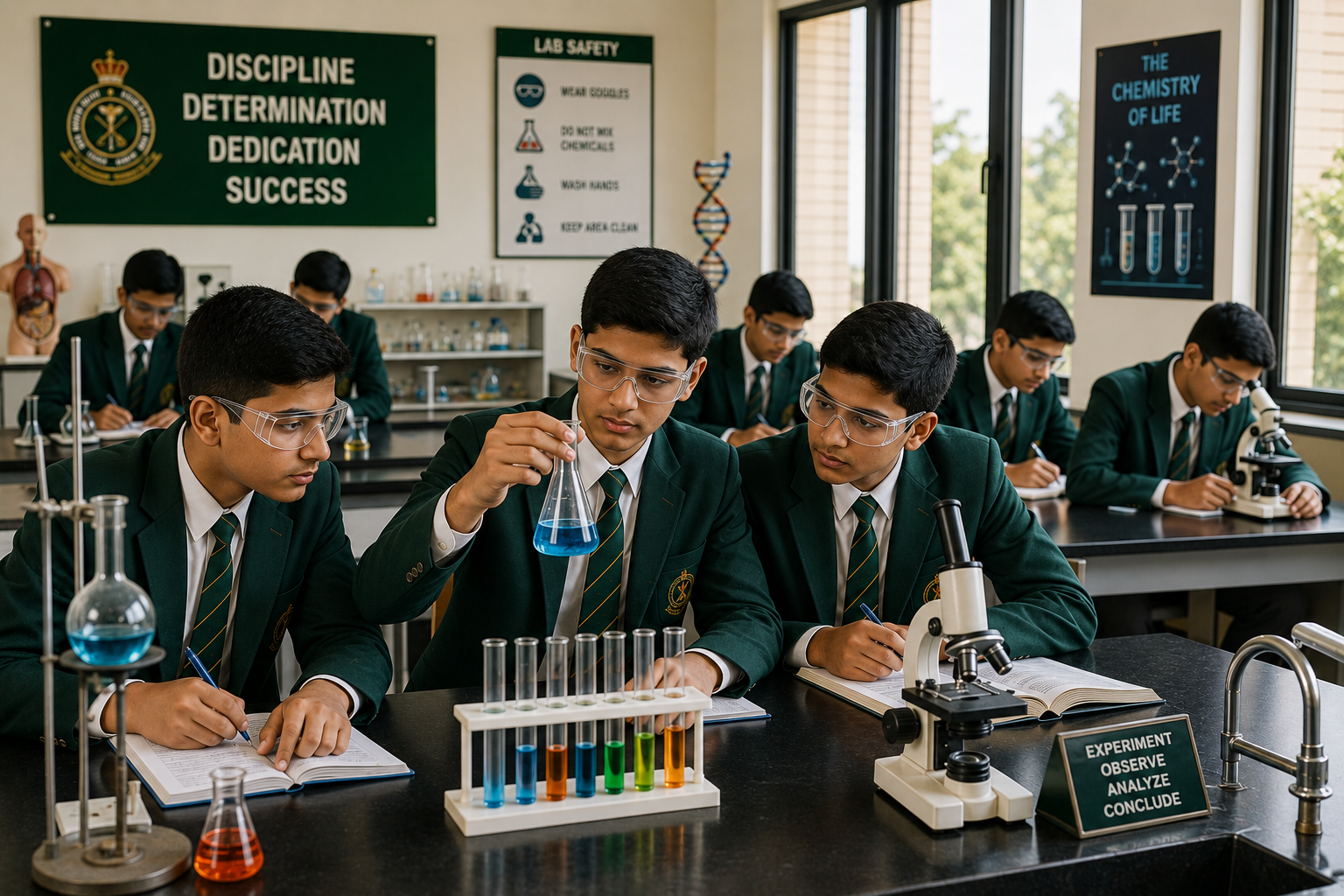 Science laboratory at Sainik School Ambikapur